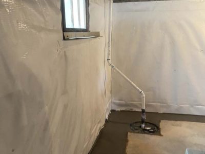 Crawlspace Waterproofing Installation